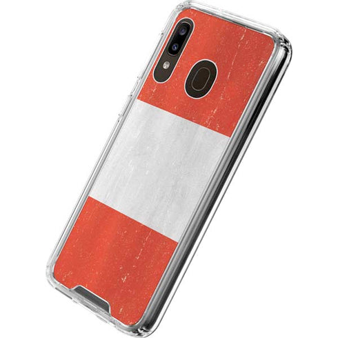 Distressed Austria Flag Galaxy A30 Clear Case